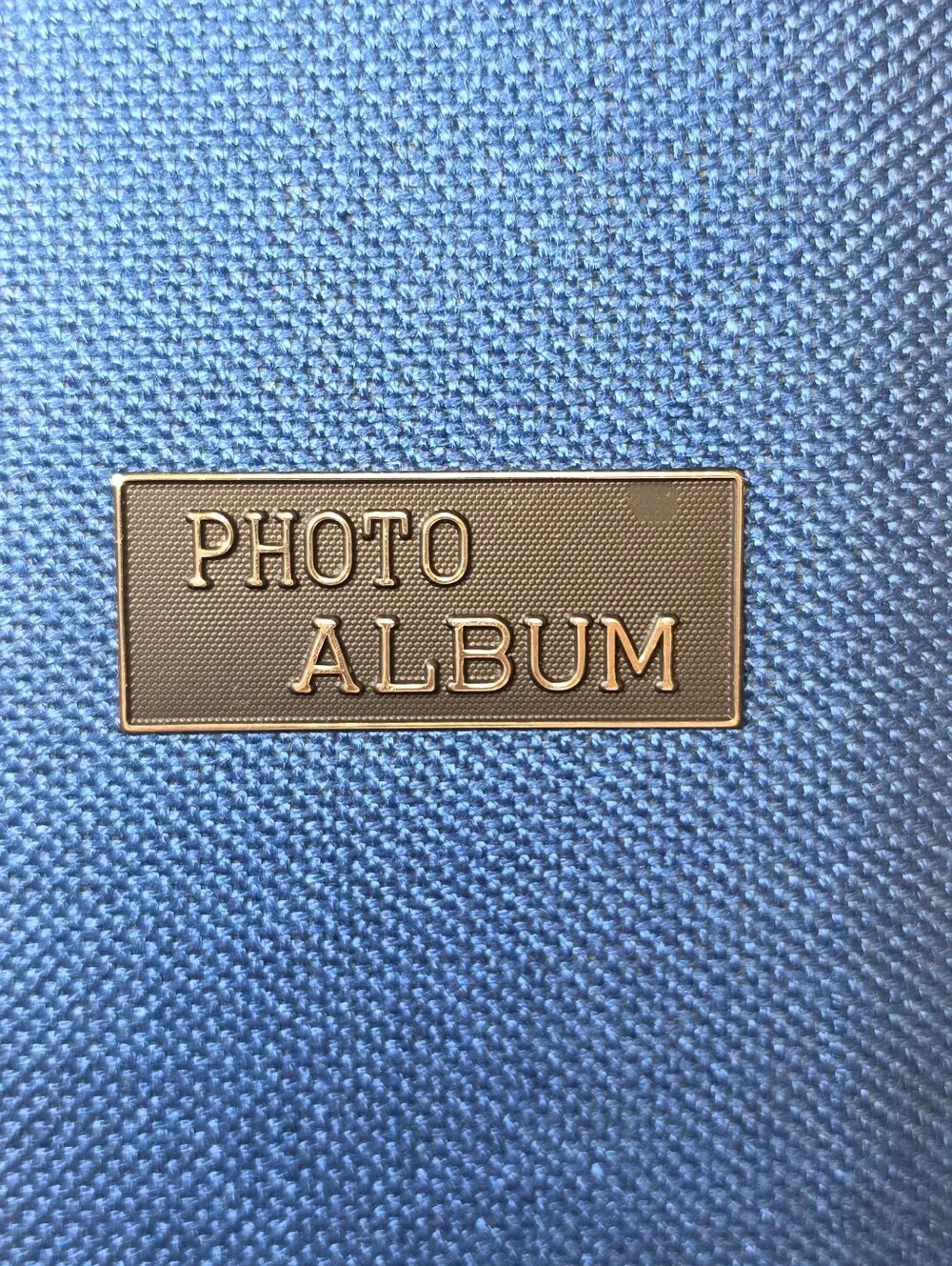 Vintage 70's Hardcover Blue Fabric Textured Slip-In 3.5
